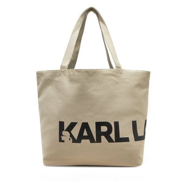 Torebka KARL LAGERFELD. Brązowe shopper bag KARL LAGERFELD, bez wzorów, bez dodatków. Za 199,99 zł.