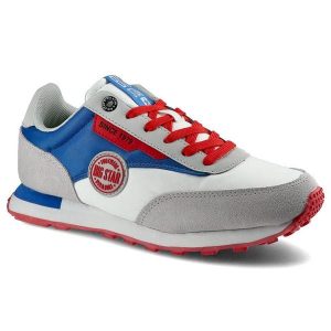 Białe Sneakersy Big Star Damskie Modne Półbuty. Białe półbuty Big Star, bez wzorów, ze skóry ekologicznej, bez obcasa, bez zapięcia. Za 169,00 zł.