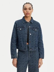 Armani Exchange Kurtka jeansowa XW000556 AF12844 FB055 Niebieski Regular Fit. Niebieskie kurtki Armani Exchange, xl, bez wzorów, z bawełny, bez kaptura. Za 569,99 zł.