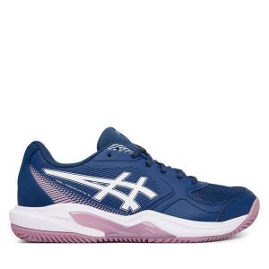 Buty do tenisa Asics. Niebieskie buty sportowe ASICS, bez wzorów, bez zapięcia, tenisowe. Za 309,99 zł.