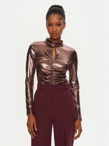Artigli Bluzka ACMA000702 Różowy Regular Fit. Czerwone bluzki Artigli, l, bez wzorów, z syntetyku, bez kołnierzyka, bez ramiączek. Za 129,99 zł.