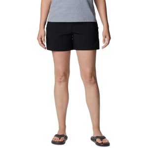 Damskie spodenki turystyczne Columbia Leslie Falls. Czarne szorty Columbia, bez wzorów, sportowe. W wyprzedaży za 229,00 zł.