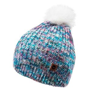 Zimowa Czapka Damska Lady Vikna. Białe czapki Hi-tec, z aplikacjami, z dzianiny. Za 64,99 zł.