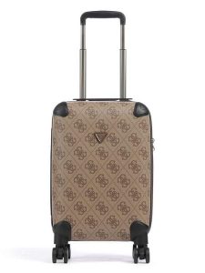 Guess Walizka w kolorze beżowym - 32 x 53 x 22 cm rozmiar: onesize. Brązowe walizki Guess, z aplikacjami, z materiału. Za 660,43 zł.