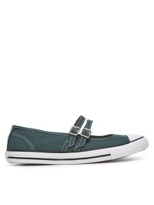 Converse Baleriny Chuck Taylor All Star Dainty Mary Jane A13797C Zielony. Zielone balerinki Converse, bez wzorów, z materiału, bez obcasa, bez zapięcia. Za 209,99 zł.