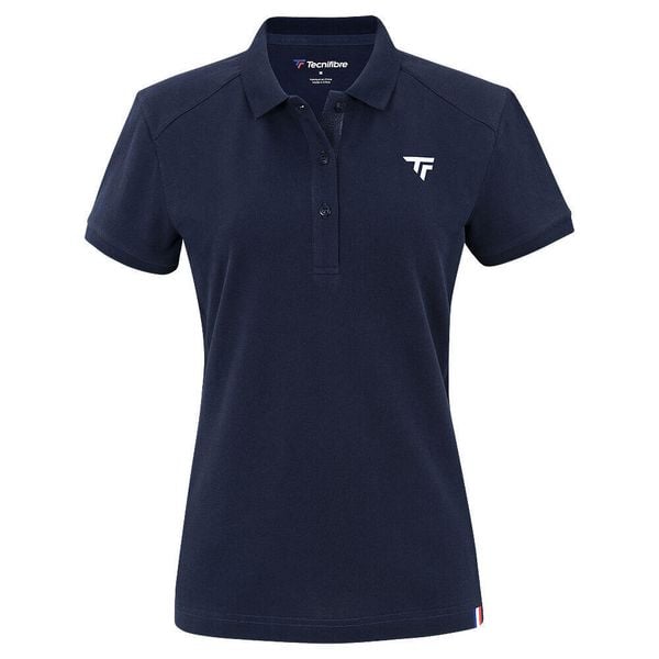 Koszulka polo damska Tecnifibre 2024. Niebieskie bluzki TECNIFIBRE, bez wzorów, z dzianiny, sportowe, bez kołnierzyka, bez ramiączek. W wyprzedaży za 237,00 zł.