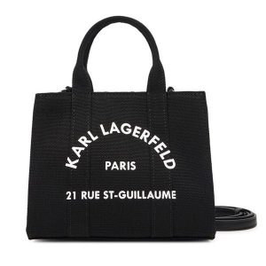 Torebka KARL LAGERFELD. Czarne torebki klasyczne KARL LAGERFELD, bez wzorów, bez dodatków. Za 339,99 zł.