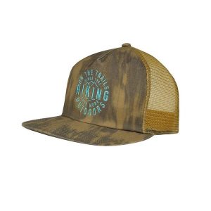 Czapka z daszkiem Buff Trucker Ikshi Fawn. Brązowe czapki Buff, bez wzorów, z elastanu. Za 89,99 zł.