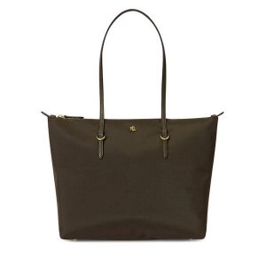 Torebka LAUREN RALPH LAUREN. Zielone shopper bag Lauren Ralph Lauren, bez wzorów, bez dodatków. Za 639,99 zł.