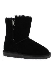 Gooce Skórzane botki zimowe "Tempe" w kolorze czarnym rozmiar: 39. Czarne botki Gooce, na zimę, bez wzorów, ze skóry, bez obcasa, na platformie, bez zapięcia. Za 252,99 zł.