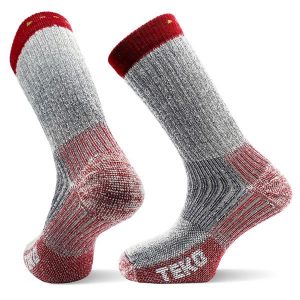 Skarpety sportowe z merino pełna amortyzacja Teko ecoTREK Heavy Full Cushion 4.0. Brązowe skarpetki TEKO, bez wzorów. Za 95,00 zł.