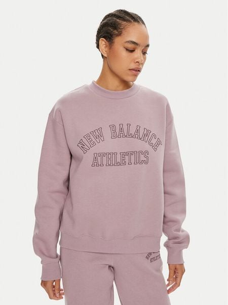 New Balance Bluza Graphic WT43516 Fioletowy Relaxed Fit. Fioletowe bluzy New Balance, l, bez wzorów, z bawełny, bez kaptura. Za 159,99 zł.