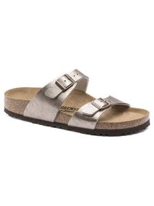 Birkenstock Klapki "Sydney" w kolorze szarobrązowym rozmiar: 40. Brązowe klapki Birkenstock, bez wzorów, z otwartym noskiem, bez obcasa. Za 380,34 zł.