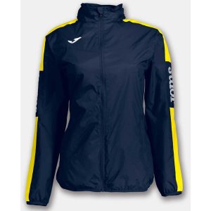 Joma Rainjacket Champion Ship IV kurtka damska granatowo-żółta XL. Niebieskie kurtki JOMA, xl, bez wzorów, bez kaptura. Za 169,99 zł.