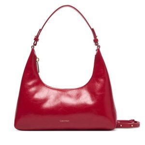 Torebka Calvin Klein. Czerwone torebki klasyczne Calvin Klein, bez wzorów, bez dodatków. Za 489,99 zł.