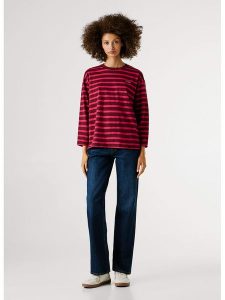 Pepe Jeans Koszulka "Banilla" w kolorze jasnoróżowo-czerwonym rozmiar: S. Czerwone bluzki Pepe Jeans, s, bez wzorów, z bawełny, bez kołnierzyka, bez ramiączek. Za 104,99 zł.