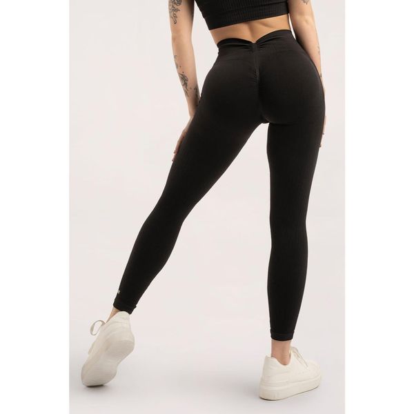 Legginsy fitness damskie Gym Glamour deep push up 2.0. Czarne legginsy GYM GLAMOUR, bez wzorów. Za 169,99 zł.