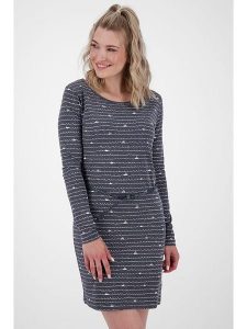 Alife and kickin Sukienka "Ellin" w kolorze granatowym rozmiar: S. Niebieskie sukienki Alife and Kickin, na co dzień, s, z aplikacjami, ze skóry, bez kołnierzyka, bez ramiączek, mini, proste. Za 82,99 zł.