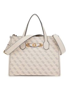 Guess Torebka w kolorze kremowym - 34 x 26 x 13 cm rozmiar: onesize. Brązowe torebki klasyczne Guess, z aplikacjami, z materiału, przez ramię, bez dodatków. Za 417,28 zł.