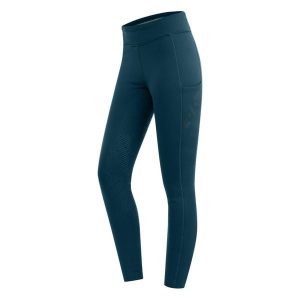 Thermalne legginsy jeździeckie z polaru dla kobiet ELT Rica. Niebieskie legginsy ELT, bez wzorów, z dzianiny. Za 287,50 zł.