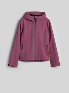 4F Kurtka softshell wiatroodporna membrana 5000 damska - różowa XL. Czerwone kurtki 4f, l, bez wzorów, z softshellu, bez kaptura. Za 299,99 zł.