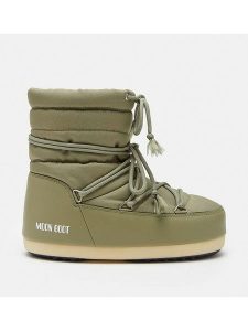 Moon Boot Botki zimowe "Evx" w kolorze khaki rozmiar: 37/38. Brązowe botki Moon Boot, na zimę, bez wzorów, z materiału, bez obcasa, bez zapięcia. Za 483,17 zł.