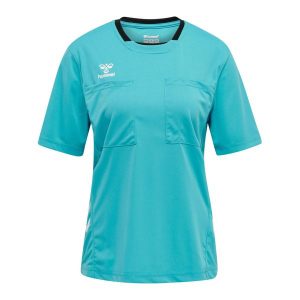 Koszulka damska Hummel hml referee chevron. Niebieskie bluzki Hummel, m, bez wzorów, sportowe, bez kołnierzyka, bez ramiączek. Za 191,00 zł.