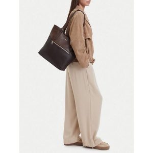 Torebka Lasocki. Brązowe shopper bag Lasocki, bez wzorów, bez dodatków. Za 199,99 zł.