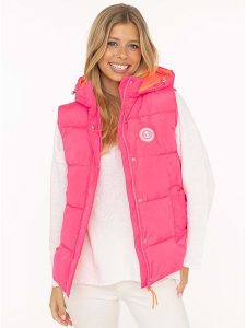 Zwillingsherz Kamizelka pikowana w kolorze różowym rozmiar: XXL. Różowe kamizelki Zwillingsherz, xxl, bez wzorów, bez kołnierzyka, bez ramiączek, bez kaptura. Za 173,99 zł.