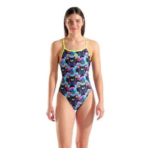 Strój Kąpielowy Damski Arena Multi Chameleons Swimsuit. Czarne stroje jednoczęściowe Arena, bez wzorów, z materiału. Za 259,99 zł.