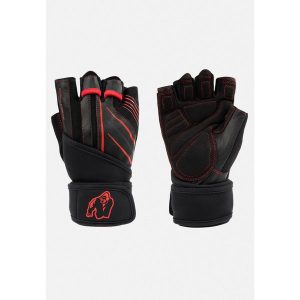 Dallas Wrist Owijki Gloves 2.0 - Czarny/Czerwony. Czerwone rękawiczki GORILLA WEAR, bez wzorów. Za 191,00 zł.