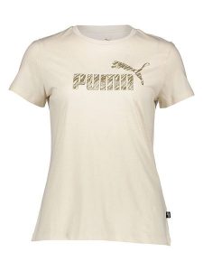 Puma Koszulka "Essential+" w kolorze beżowym rozmiar: L. Brązowe bluzki Puma, l, bez wzorów, z bawełny, bez kołnierzyka, bez ramiączek. Za 90,45 zł.