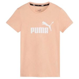 T-shirt Damski Logo Essential. Brązowe t-shirty Puma, xl, bez wzorów, bez kołnierzyka, bez ramiączek. Za 128,99 zł.