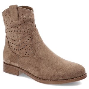 Brązowe Botki S.Barski Modne Obuwie Damskie W Stylu Boho. Brązowe botki S.BARSKI, w ażurowe wzory, bez obcasa, bez zapięcia. Za 159,00 zł.