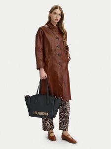 LOVE MOSCHINO Torebka JC4243PP0OKD0000 Czarny. Czarne shopper bag LOVE MOSCHINO, bez wzorów, ze skóry, bez dodatków. Za 797,99 zł.