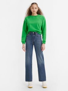 Levi's Dżinsy - Regular fit - w kolorze niebieskim rozmiar: W24/L32. Niebieskie jeansy Levi's®, z aplikacjami, z podwyższonym stanem. Za 222,94 zł.