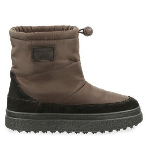 Śniegowce Gant. Brązowe buty zimowe GANT, bez obcasa, bez zapięcia. Za 539,99 zł.