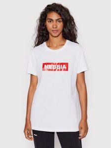 NEBBIA T-Shirt 592 Biały Regular Fit. Białe t-shirty NEBBIA, s, bez wzorów, z bawełny, bez kołnierzyka, bez ramiączek. Za 119,99 zł.