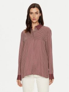 Tommy Hilfiger Koszula WW0WW44036 Bordowy Relaxed Fit. Czerwone koszule TOMMY HILFIGER, bez wzorów, z wiskozy, bez kołnierzyka, bez ramiączek. Za 299,99 zł.