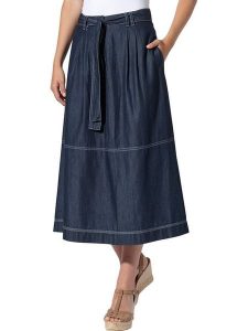 Heine Spódnica dżinsowa w kolorze granatowym rozmiar: 46. Niebieskie spódnice Heine, bez wzorów, z bawełny, maxi. Za 68,95 zł.