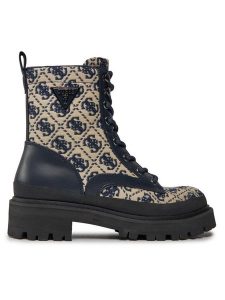 Guess Trapery Bada FL7BDA FAL10 Granatowy. Niebieskie buty zimowe Guess, ze skóry, bez obcasa, bez zapięcia. Za 669,99 zł.