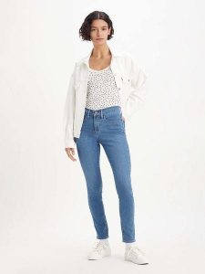 Levi's Dżinsy "311" - Skinny fit - w kolorze niebieskim rozmiar: W30/L30. Niebieskie jeansy Levi's®, z aplikacjami. Za 184,46 zł.