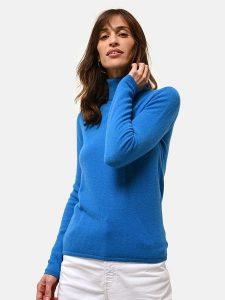 Just Cashmere Kaszmirowy sweter "Ava" w kolorze niebieskim rozmiar: L. Niebieskie golfy Just Cashmere, bez wzorów, z kaszmiru. Za 237,17 zł.