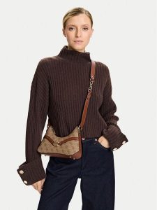 Guess Torebka Dea Mini HWSG79 93730 Brązowy. Brązowe listonoszki Guess, z aplikacjami, ze skóry, bez dodatków. Za 299,99 zł.