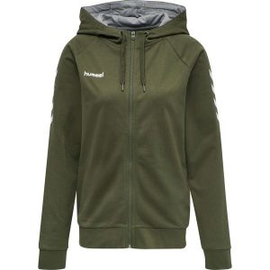 Bluza do piłki ręcznej damska Hummel hmlGO Zip z kapturem. Brązowe bluzy Hummel, na jesień, xs, bez wzorów, z kapturem. W wyprzedaży za 219,50 zł.