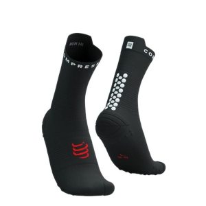 Skarpetki biegowe Compressport ProRacing Socks V4 Run High black/white. Białe skarpetki Compressport, bez wzorów. Za 89,99 zł.