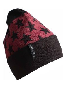 Zimtstern Czapka "Starz" w kolorze czarno-bordowym rozmiar: onesize. Czarne czapki Zimtstern, z aplikacjami, z materiału. Za 131,74 zł.