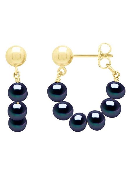 Pearl Addict Złote kolczyki-kreole z perłami rozmiar: onesize. Żółte kolczyki Pearl Addict, z perłą, złote. Za 262,91 zł.