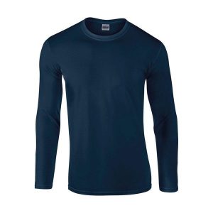 Koszulka Z Długim Rękawem Unisex Softstyle Dla Dorosłych. Niebieskie bluzki GILDAN, s, bez wzorów, sportowe, bez kołnierzyka, bez ramiączek. Za 65,99 zł.