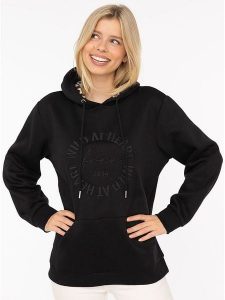 Zwillingsherz Bluza "Wild at heart" w kolorze czarnym rozmiar: S/M. Czarne bluzy Zwillingsherz, m, bez wzorów, z kapturem. Za 220,12 zł.